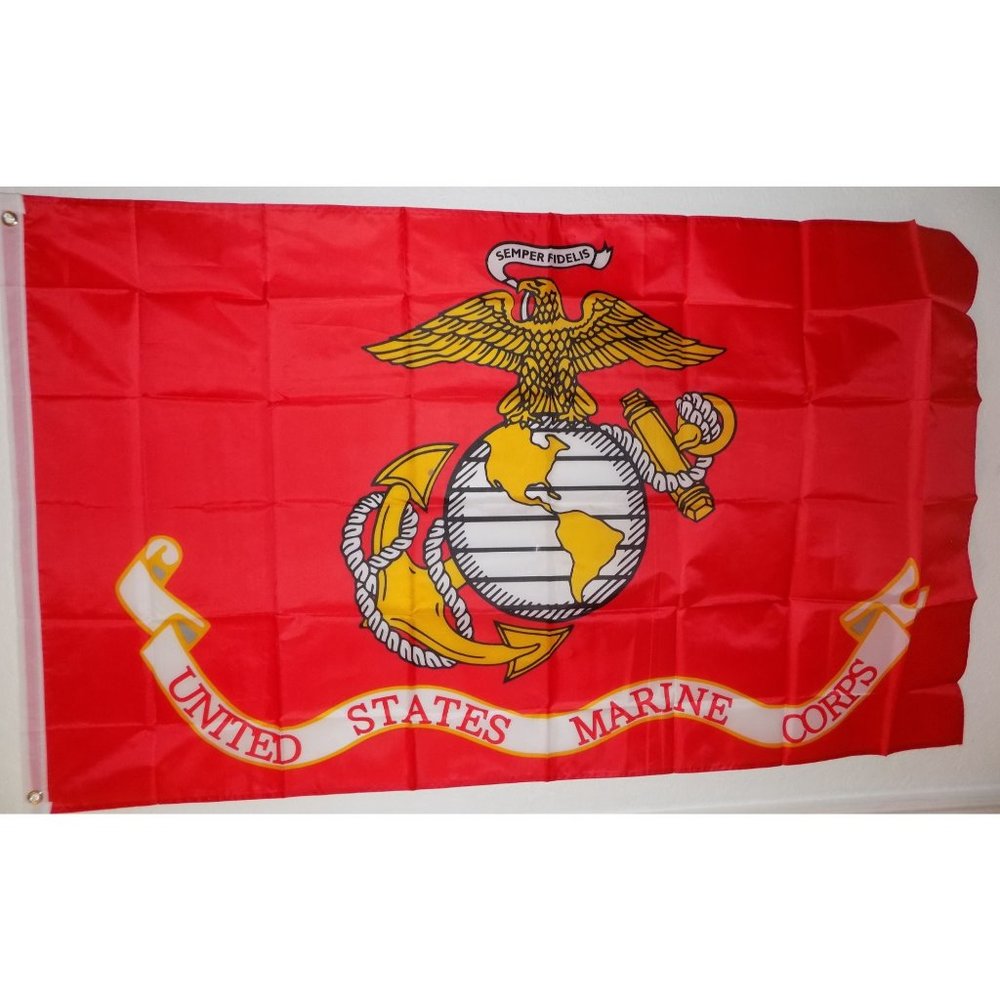 United States Marine Corps (Red) 3x5 Flag Military Flags - Picture 2 of 2
